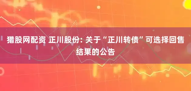 猎股网配资 正川股份: 关于“正川转债”可选择回售结果的公告