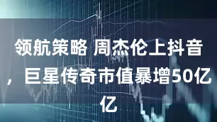 领航策略 周杰伦上抖音，巨星传奇市值暴增50亿